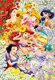Desenhos de Disney Floral Princess Jigsaw Puzzle para colorir