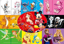 Desenhos de Disney – Let’s Learn Colors Jigsaw Puzzle para colorir