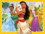 Desenhos de Disney Princess and Best Friends Jigsaw Puzzle para colorir