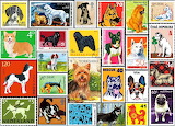 Dog Stamps Collage Jigsaw Puzzle