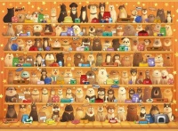 Dogs on the Shelf Jigsaw Puzzle