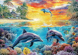 Dolphin Tropical Fish Jigsaw Puzzle