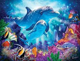 Desenhos de Dolphins on The Reef Jigsaw Puzzle para colorir