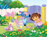 Dora in Garden Jigsaw Puzzle