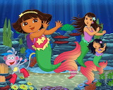 Desenhos de Dora in Mermaid Kingdom Jigsaw Puzzle para colorir