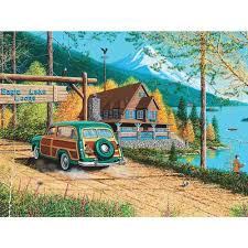 Eagle Lake Lodge Jigsaw Puzzle
