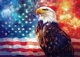 Eagle with Flag Jigsaw Puzzle