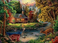 Enchanted Forest Lake Jigsaw Puzzle