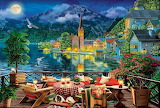 Evening at the Lake in Hallstatt Jigsaw Puzzle