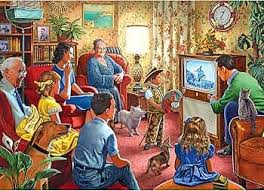 Family TV Night Jigsaw Puzzle