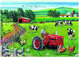 Farmer on the Tractor Jigsaw Puzzle