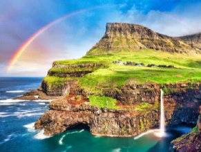 Faroe Islands Rainbow Jigsaw Puzzle