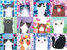 Floral Cats Jigsaw Puzzle