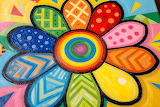 Flower Abstract Pop Art Jigsaw Puzzle