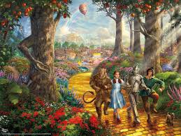 Desenhos de Follow The Yellow Brick Road – Thomas Kinkade Puzzles Jigsaw para colorir