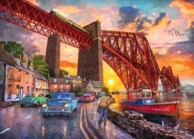 Forth Bridge at Sunset Jigsaw Puzzle