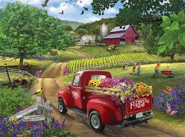 Friendly Farm Flowers Jigsaw Puzzle