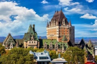 Desenhos de Frontenac Castle, Old Quebec City, Canada Jigsaw Puzzle para colorir