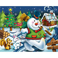 Desenhos de Frosty The Snowman Jigsaw Puzzle 3 para colorir