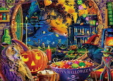 Desenhos de Halloween Fright Jigsaw Puzzle para colorir