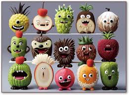 Happy Monster Fruits Jigsaw Puzzle