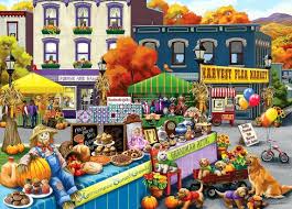 Desenhos de Harvest Flea Market Jigsaw Puzzle para colorir