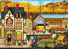 Harvest Street Party Jigsaw Puzzle