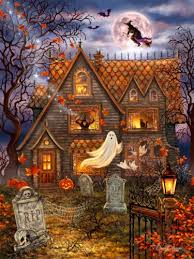 Desenhos de Haunted House Jigsaw Puzzle 3 para colorir