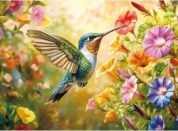 Hummingbird and Flowers Jigsaw Puzzle 2