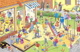 Desenhos de Kindergarten Jigsaw Puzzle para colorir