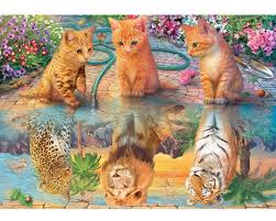 Kittens Reflection Jigsaw Puzzle