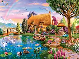 Lakeside Cottage Jigsaw Puzzle 2
