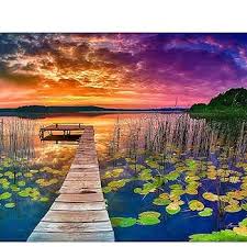 Landscape Sunset on the Lake Jigsaw Puzzle