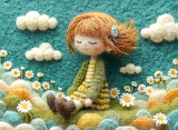 Little Girl Dreaming Jigsaw Puzzle