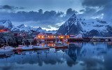 Desenhos de Lofoten, Norway Winter Jigsaw Puzzle para colorir