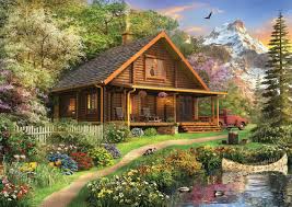 Log Cabin Home Jigsaw Puzzle