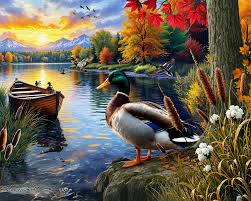 Mallard Morning Glow Jigsaw Puzzle