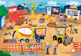 Men at Work Illustration Jigsaw Puzzle