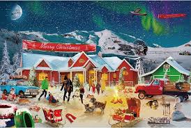 Desenhos de Merry Christmas Holiday Jigsaw Puzzle para colorir