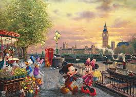 Desenhos de Mickey & Minnie in London Jigsaw Puzzle para colorir