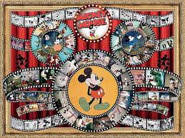 Desenhos de Disney Mickey and Minnie Mouse Movie Reel Jigsaw Puzzle para colorir