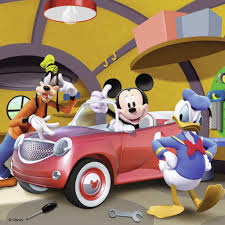 Desenhos de Mickey Mouse Car Jigsaw Puzzle para colorir