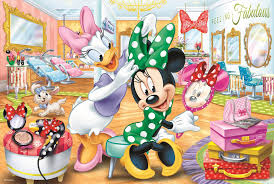 Desenhos de Minnie at a Beauty Salon Jigsaw Puzzle para colorir