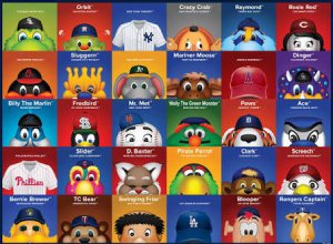 Desenhos de MLB Mascots – Sports Jigsaw Puzzle para colorir