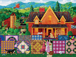 Desenhos de Morning Day Quilt Jigsaw Puzzle para colorir