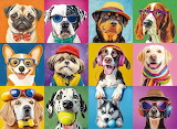 Multicolor Dogs Jigsaw Puzzle 2
