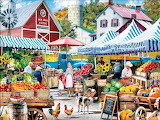 Desenhos de Old Mill Farm Stand Jigsaw Puzzle para colorir