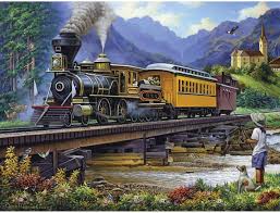 Old Stream Train Jigsaw Puzzle