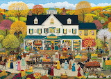 Old Town Harvest Market Jigsaw Puzzle
