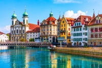 Desenhos de Old Town, Lucerne, Schwitzerland Jigsaw Puzzle para colorir